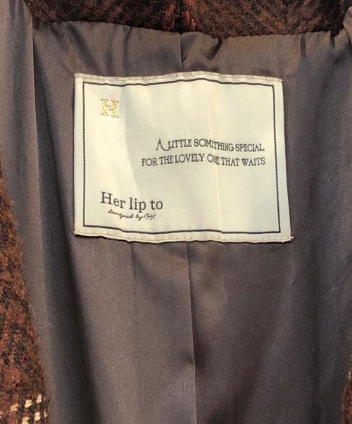 HER LIP TO（ハーリップトゥ）Her lip to (ハーリップトゥ) コート ブラウン サイズ:Ｓの古着・服飾アイテム