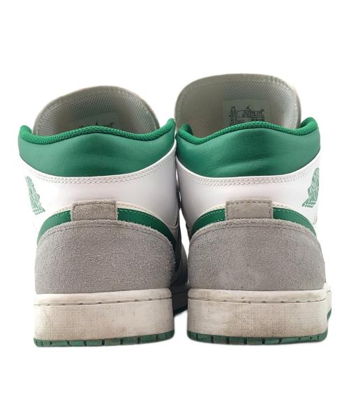 NIKE（ナイキ）NIKE (ナイキ) ハイカットスニーカーAIR JORDAN1 Mid ホワイト×グリーン サイズ:27.5cmの古着・服飾アイテム