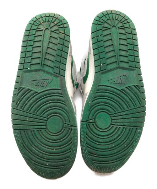 NIKE（ナイキ）NIKE (ナイキ) ハイカットスニーカーAIR JORDAN1 Mid ホワイト×グリーン サイズ:27.5cmの古着・服飾アイテム