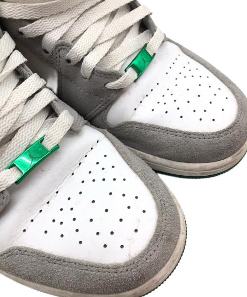 NIKE（ナイキ）NIKE (ナイキ) ハイカットスニーカーAIR JORDAN1 Mid ホワイト×グリーン サイズ:27.5cmの古着・服飾アイテム