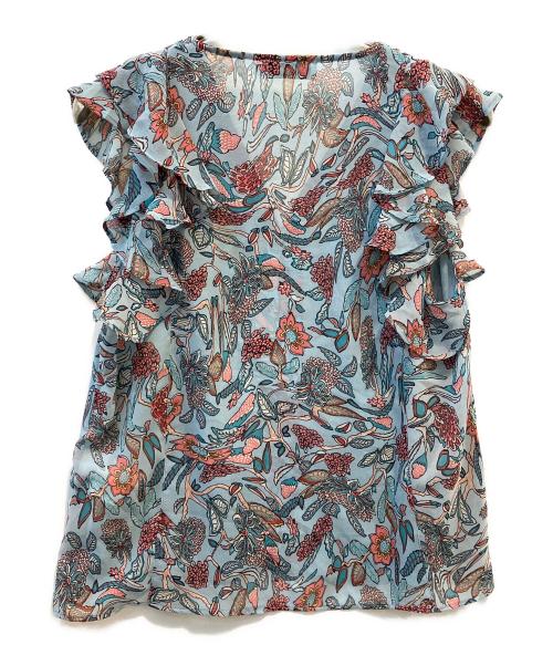 Desigual（デシグアル）Desigual (デシグアル) ブラウス　24WWBWX7 ブルー×ピンク サイズ:XLの古着・服飾アイテム