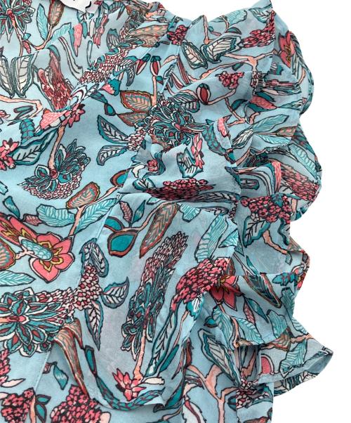 Desigual（デシグアル）Desigual (デシグアル) ブラウス　24WWBWX7 ブルー×ピンク サイズ:XLの古着・服飾アイテム