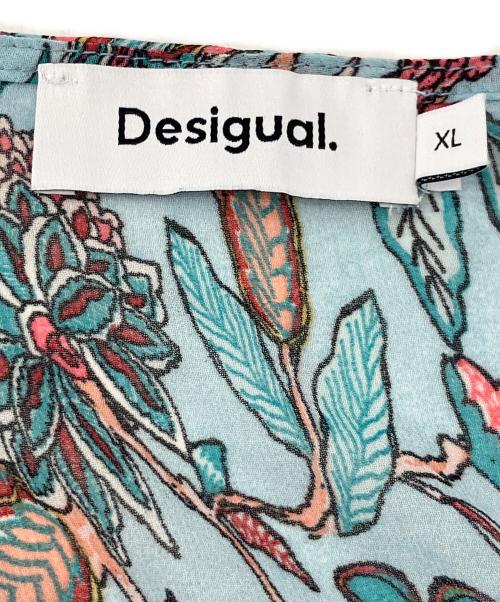Desigual（デシグアル）Desigual (デシグアル) ブラウス　24WWBWX7 ブルー×ピンク サイズ:XLの古着・服飾アイテム