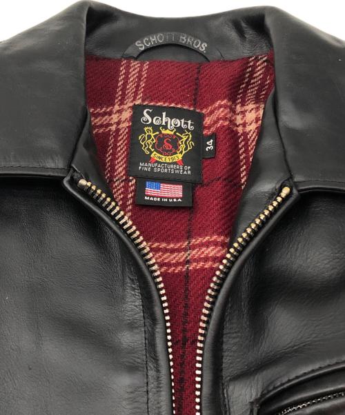 Schott（ショット）Schott (ショット) レザージャケット ブラック サイズ:34の古着・服飾アイテム