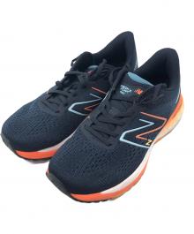 NEW BALANCE（ニューバランス）の古着「スニーカー」｜ネイビー×オレンジ