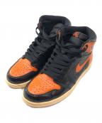 NIKEナイキ）の古着「AIR JORDAN1 RETRO HIGH OG」｜ブラック×オレンジ
