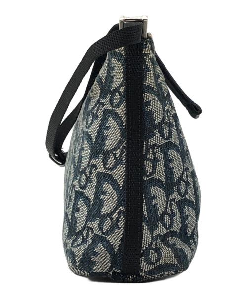 Christian Dior（クリスチャン ディオール）Christian Dior (クリスチャン ディオール) ハンドポーチ グレー×ネイビーの古着・服飾アイテム