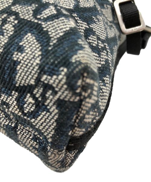 Christian Dior（クリスチャン ディオール）Christian Dior (クリスチャン ディオール) ハンドポーチ グレー×ネイビーの古着・服飾アイテム