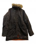 ALPHA INDUSTRIESアルファインダストリーズ）の古着「フライトジャケット　1615-573-8335」｜ブラウン