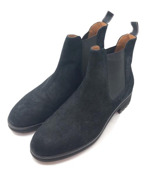 POLO RALPH LAUREN（ポロ・ラルフローレン）POLO RALPH LAUREN (ポロ・ラルフローレン) サイドゴアブーツ ブラック サイズ:31.5cmの古着・服飾アイテム