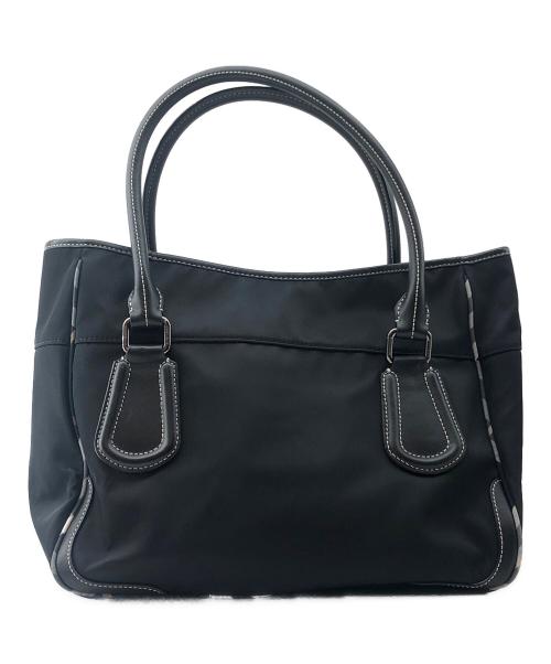 BURBERRY BLUE LABEL（バーバリー ブルー レーベル）BURBERRY BLUE LABEL (バーバリーロンドンブルーレーベル) ナイロントートバッグ ブラックの古着・服飾アイテム