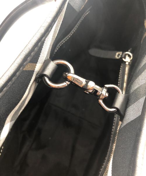 BURBERRY BLUE LABEL（バーバリー ブルー レーベル）BURBERRY BLUE LABEL (バーバリーロンドンブルーレーベル) ナイロントートバッグ ブラックの古着・服飾アイテム