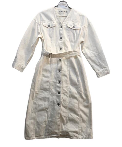 LOUNIE（ルーニー）LOUNIE (ルーニー) デニムワンピース ホワイト サイズ:Mの古着・服飾アイテム