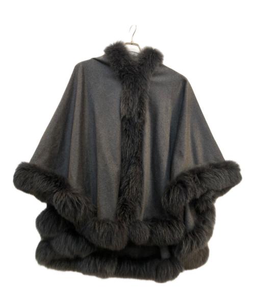 SAGA FURS（サガファーズ）SAGA FURS (サガファーズ) 大判ケープ グレー サイズ:MLの古着・服飾アイテム