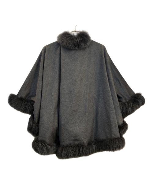 SAGA FURS（サガファーズ）SAGA FURS (サガファーズ) 大判ケープ グレー サイズ:MLの古着・服飾アイテム