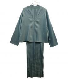 Mila Owen（ミラオーウェン）の古着「両得レイヤードニットワンピース」｜スカイブルー