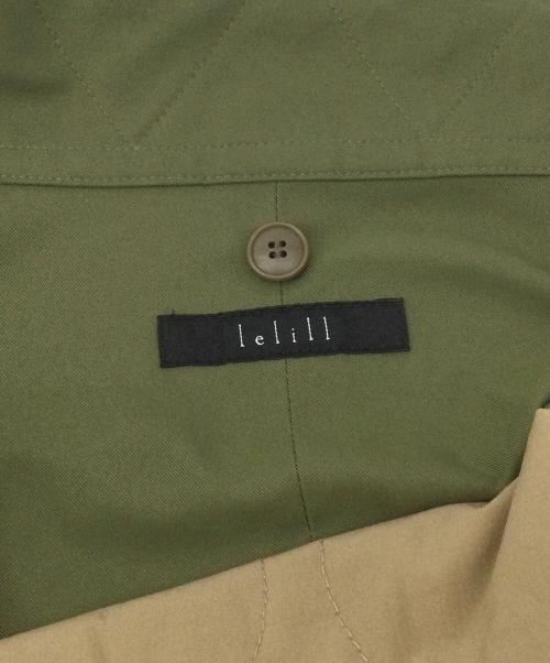 lelill（レリル）lelill (レリル) バックタックモッズコート オリーブ サイズ:Mの古着・服飾アイテム