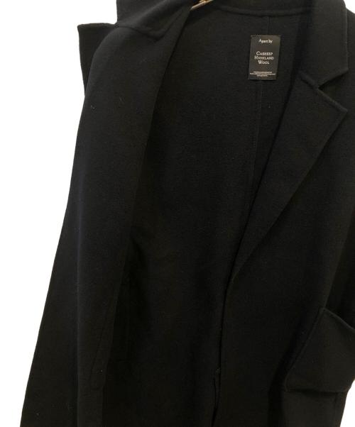 apart by（アパートバイ）apart by (アパートバイ) ウールロングベスト ブラック サイズ:F 未使用品の古着・服飾アイテム
