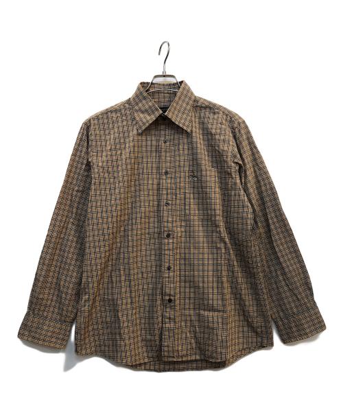BURBERRY BLACK LABEL（バーバリーブラックレーベル）BURBERRY BLACK LABEL (バーバリーブラックレーベル) 長袖シャツ ベージュ×ブラック サイズ:3の古着・服飾アイテム