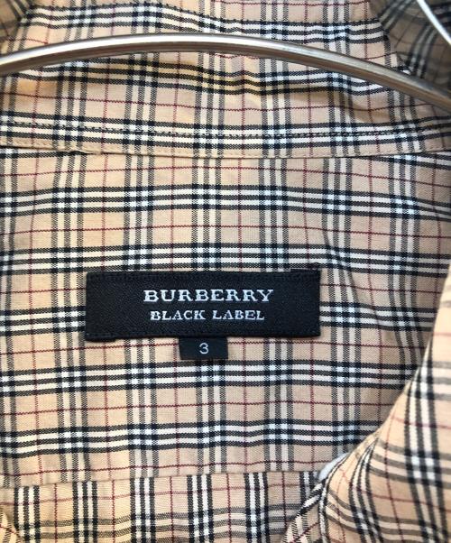 BURBERRY BLACK LABEL（バーバリーブラックレーベル）BURBERRY BLACK LABEL (バーバリーブラックレーベル) 長袖シャツ ベージュ×ブラック サイズ:3の古着・服飾アイテム
