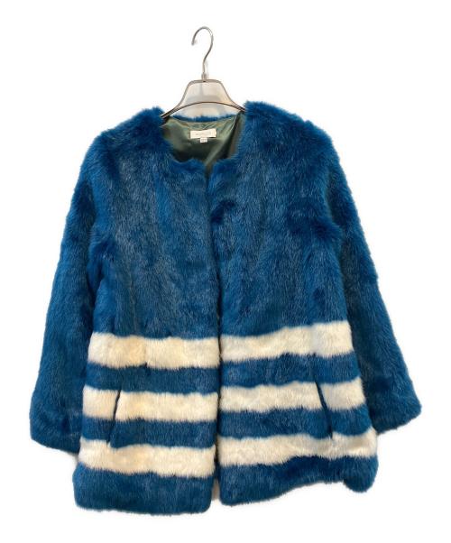 molliolli（モリオリ）molliolli (モリオリ) フェイクファーコート ネイビー サイズ:Mの古着・服飾アイテム