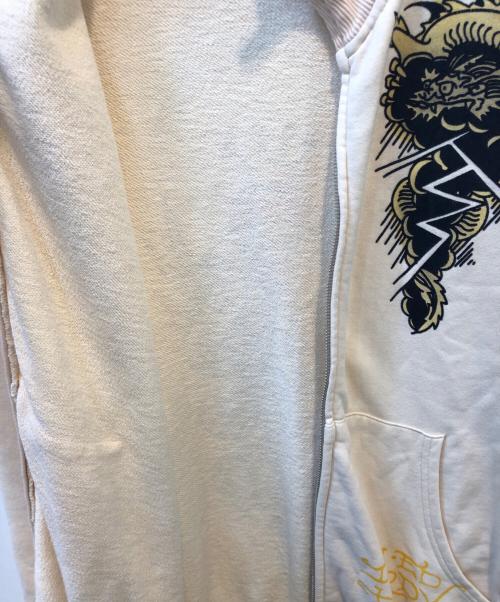 Ed Hardy（エド ハーディー）ED HARDY (エド ハーディー) ジップアップスウェット ベージュ サイズ:Ｍの古着・服飾アイテム