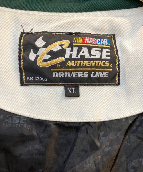 CHASE authentics（チェイスオーセンティック）CHASE AUTHENTICS (チェイスオーセンティック) レーシングジャケット ホワイト×グリーン サイズ:XLの古着・服飾アイテム