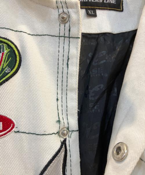 CHASE authentics（チェイスオーセンティック）CHASE AUTHENTICS (チェイスオーセンティック) レーシングジャケット ホワイト×グリーン サイズ:XLの古着・服飾アイテム
