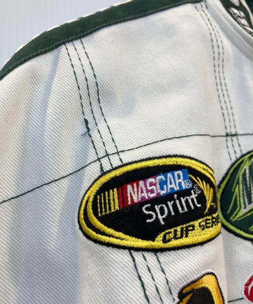 CHASE authentics（チェイスオーセンティック）CHASE AUTHENTICS (チェイスオーセンティック) レーシングジャケット ホワイト×グリーン サイズ:XLの古着・服飾アイテム