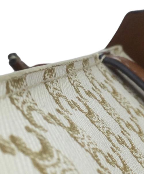 CELINE（セリーヌ）CELINE (セリーヌ) トリオンフキャンバスモバイルポーチ ブラウン×ベージュの古着・服飾アイテム