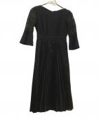 23区 applaudir23区アプロディール）の古着「レースコンビプリーツドレス」｜ブラック