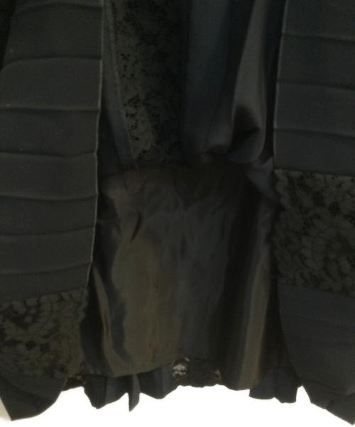 23区 applaudir（23区アプロディール）23区 APPLAUDIR (23区アプロディール) レースコンビプリーツドレス ブラック サイズ:32 未使用品の古着・服飾アイテム