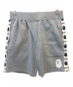 A BATHING APEア ベイシング エイプ）の古着「テープラインショートパンツ」｜グレー