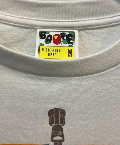 A BATHING APE（アベイシングエイプ）A BATHING APE (アベイシングエイプ) タイガープリントTシャツ ホワイト サイズ:Mの古着・服飾アイテム