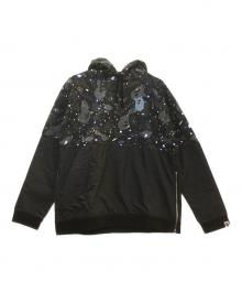 A BATHING APE（ア ベイシング エイプ）の古着「プルオーバーパーカー」｜グレー×ブラック