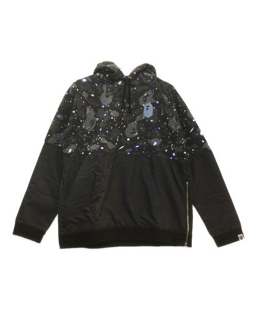 A BATHING APE（ア ベイシング エイプ）A BATHING APE (ア ベイシング エイプ) プルオーバーパーカー グレー×ブラック サイズ:L 未使用品の古着・服飾アイテム