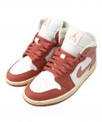 NIKEナイキ）の古着「ハイカットスニーカー　Air Jordan 1 Mid」｜オレンジ