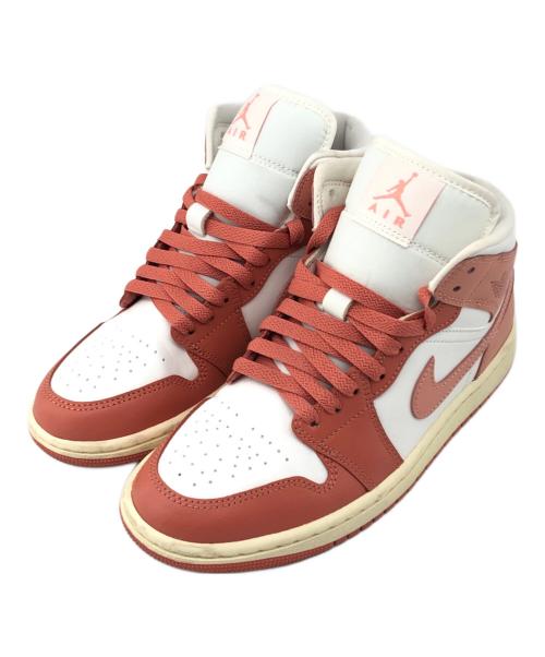 NIKE（ナイキ）NIKE (ナイキ) ハイカットスニーカー　Air Jordan 1 Mid オレンジ サイズ: 23.5cmの古着・服飾アイテム