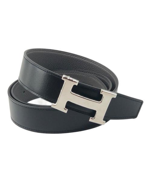 HERMES（エルメス）HERMES (エルメス) レザーベルト ブラック サイズ:SIZE:90の古着・服飾アイテム