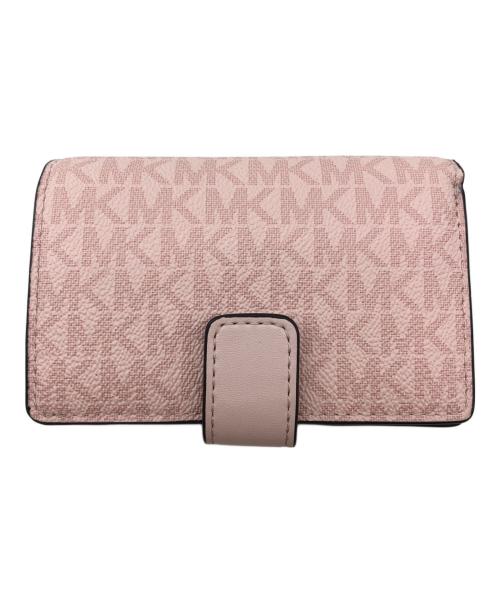 MICHAEL KORS（マイケル・コース）MICHAEL KORS (マイケル・コース) 2つ折り財布 ピンクの古着・服飾アイテム