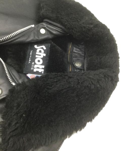 Schott（ショット）Schott (ショット) フライトジャケット ブラック サイズ:40の古着・服飾アイテム