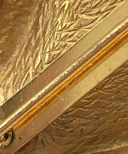 Christian Dior（クリスチャン ディオール）Christian Dior (クリスチャン ディオール) てんとう虫型ブローチ ゴールド×グリーンの古着・服飾アイテム