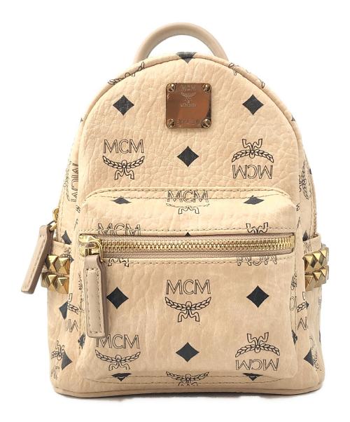 MCM（エムシーエム）MCM (エムシーエム) スタッズリュック　スターク ヴィセトス リュックサック ブラウンの古着・服飾アイテム