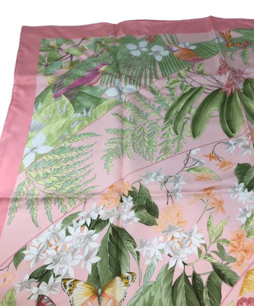 Salvatore Ferragamo（サルヴァトーレ フェラガモ）Salvatore Ferragamo (サルヴァトーレ フェラガモ) シルクスカーフ ピンク サイズ:記載なしの古着・服飾アイテム