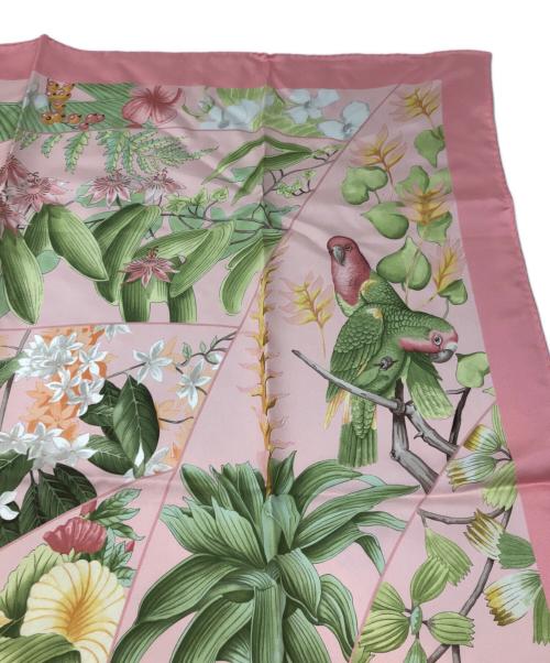 Salvatore Ferragamo（サルヴァトーレ フェラガモ）Salvatore Ferragamo (サルヴァトーレ フェラガモ) シルクスカーフ ピンク サイズ:記載なしの古着・服飾アイテム