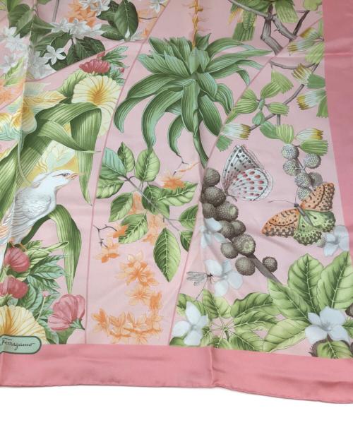 Salvatore Ferragamo（サルヴァトーレ フェラガモ）Salvatore Ferragamo (サルヴァトーレ フェラガモ) シルクスカーフ ピンク サイズ:記載なしの古着・服飾アイテム