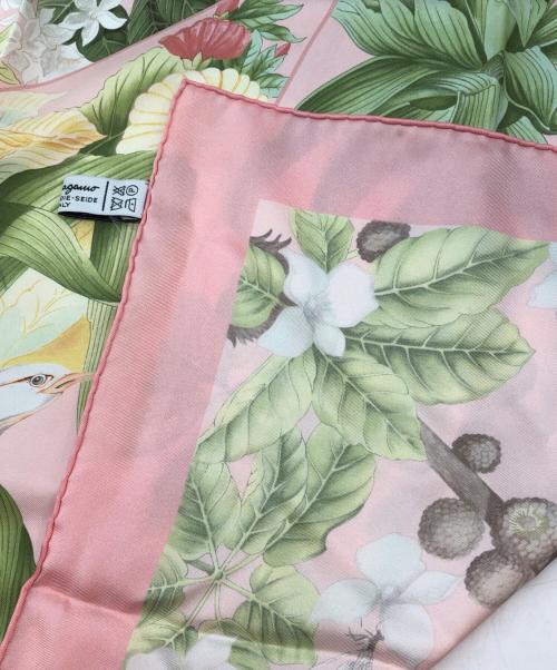 Salvatore Ferragamo（サルヴァトーレ フェラガモ）Salvatore Ferragamo (サルヴァトーレ フェラガモ) シルクスカーフ ピンク サイズ:記載なしの古着・服飾アイテム