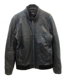 AKM（エーケーエム）の古着「レザージャケット」｜ブラック