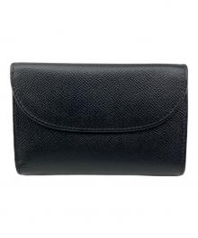 Whitehouse Cox（ホワイトハウスコックス）の古着「3つ折り財布　レザー」｜ブラック