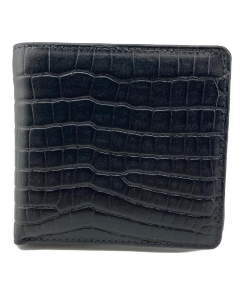 Whitehouse Cox（ホワイトハウスコックス）Whitehouse Cox (ホワイトハウスコックス) 2つ折り財布　レザー ブラック サイズ:記載なしの古着・服飾アイテム